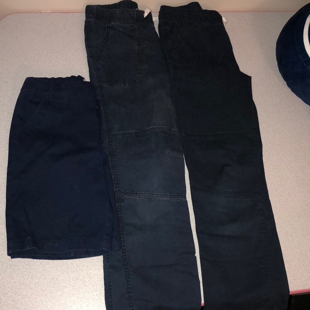 Used boys shorts & 2 Navy blue pants